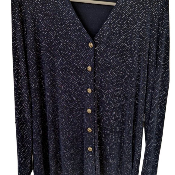 Vintage Rabbit Designs Shirt Pants Set Glitter Shimmer Holiday 90s Y2K Christmas - Picture 4 of 16